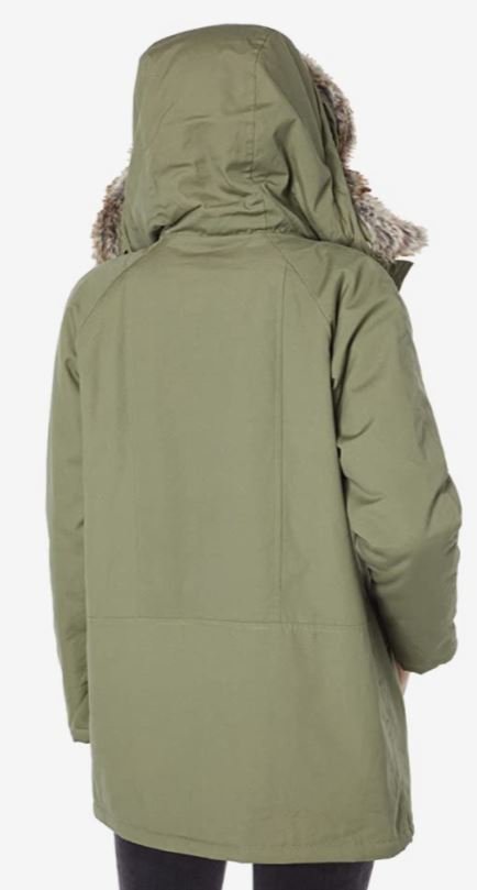 Parker Vintage Washed Twill Jacket with Faux Fur Trim Hood - Olive — Cajoli  Boutique